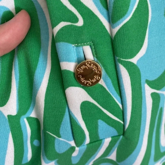 Lilly Pulitzer green Charlena Resort Finders Keepers Shift Dress Size Small - Picture 6 of 8